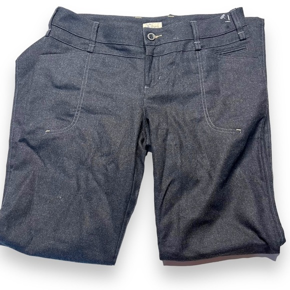 Ibex Womens Gray Wool Pants Size 8 Button Closure Pockets Business Casual - Picture 2 of 8